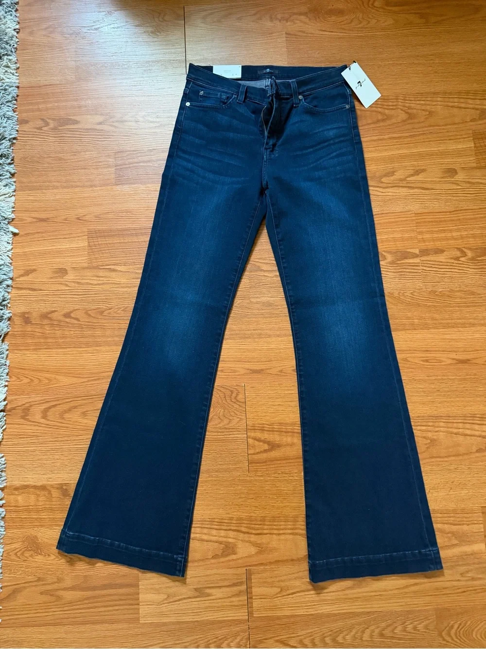 7 For All Mankind Dojo original trouser flair jeans size 31 - Picture 4 of 5